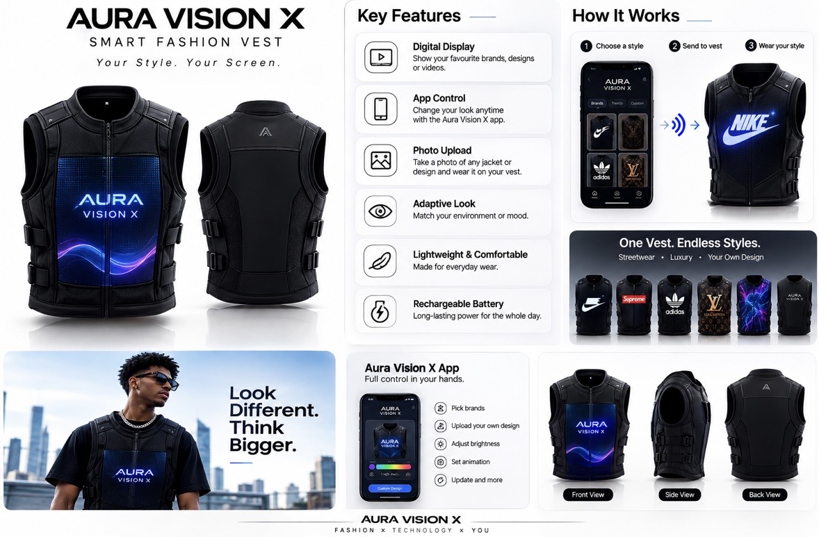 Aura Vision X smart fashion vest concept